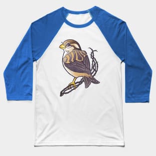 Mandala Sparrow Baseball T-Shirt
